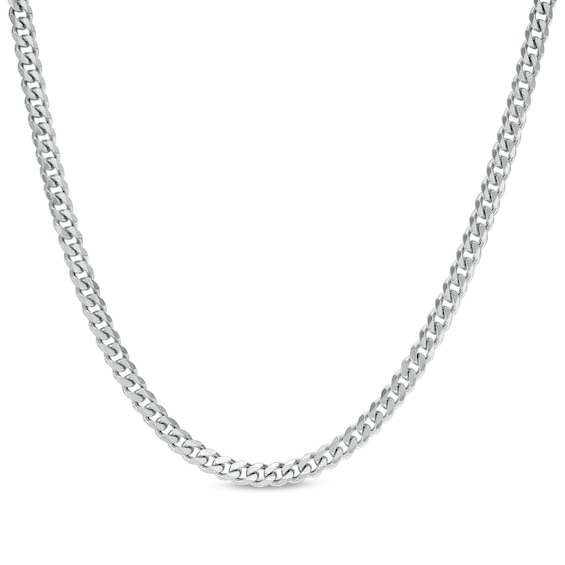 Made in Italy Gauge Solid Cuban Curb Chain Necklace in Sterling Silver