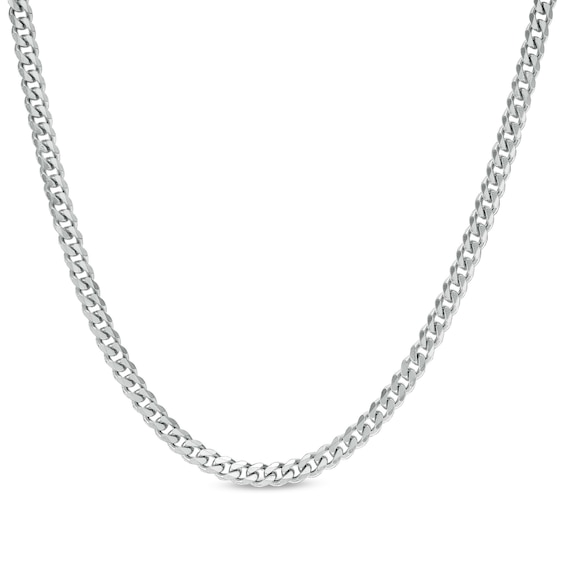 Made in Italy 080 Gauge Solid Cuban Curb Chain Necklace in Sterling Silver - 20"