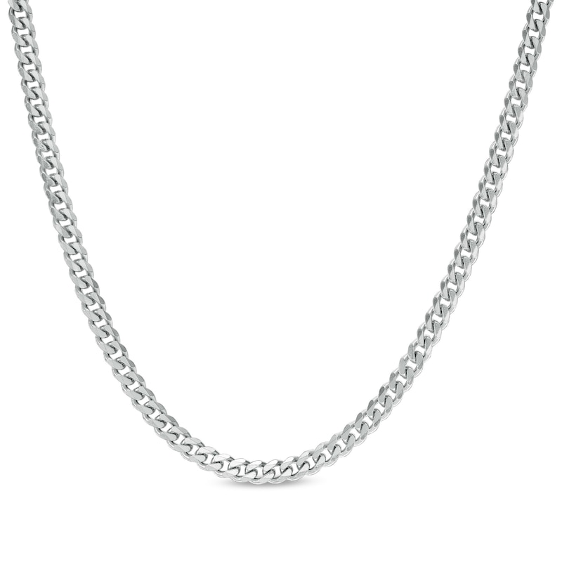 Made in Italy 080 Gauge Solid Cuban Curb Chain Necklace in Sterling Silver - 20"
