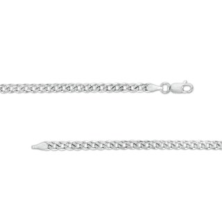 Made in Italy 100 Gauge Solid Curb Chain Necklace in Sterling Silver - 18"