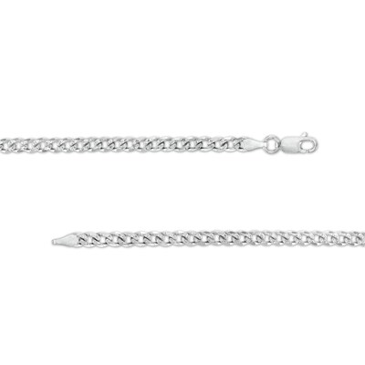 Made in Italy 100 Gauge Solid Curb Chain Necklace in Sterling Silver - 18"