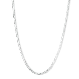 Made in Italy 060 Gauge Solid Valentino Chain Necklace in Sterling Silver – 22&quot;