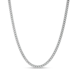 Made in Italy 100 Gauge Solid Curb Chain Necklace in Sterling Silver - 18"