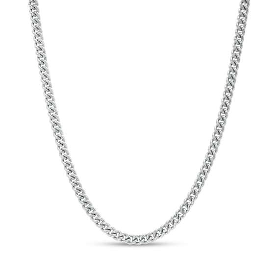 Made in Italy 100 Gauge Solid Curb Chain Necklace in Sterling Silver - 18"