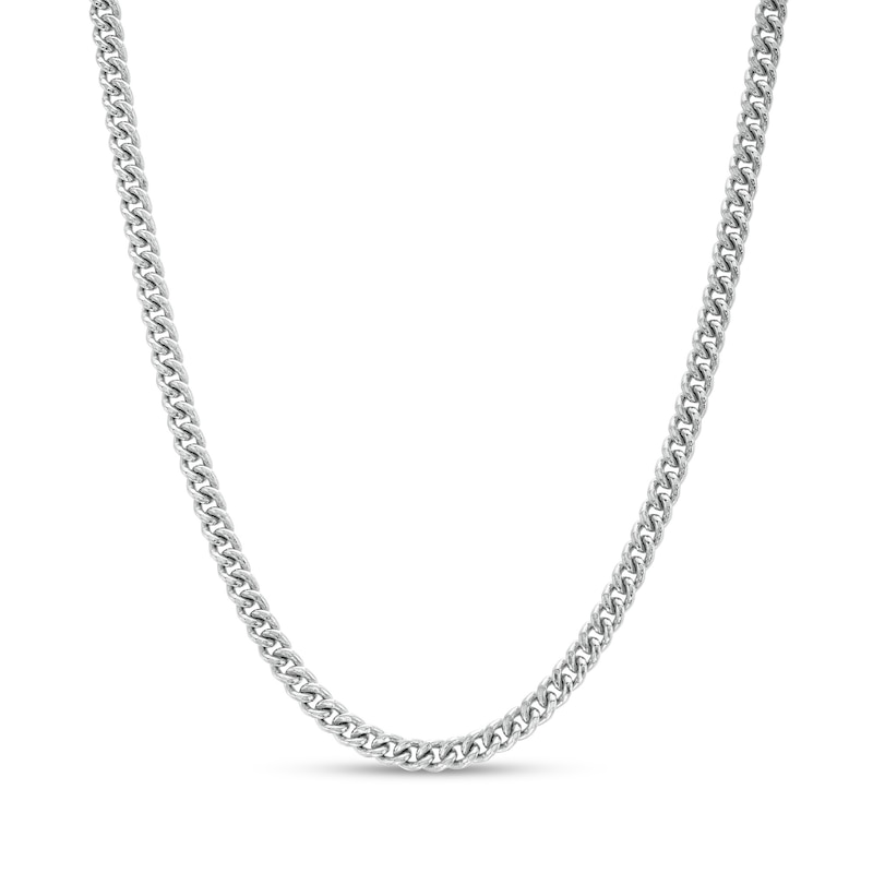 Made in Italy 100 Gauge Solid Curb Chain Necklace in Sterling Silver - 18"