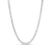 Made in Italy 100 Gauge Solid Mariner Chain Necklace in Sterling Silver – 22"