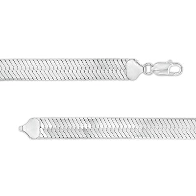 Made in Italy 120 Gauge Solid Herringbone Chain Necklace in Sterling Silver – 20"