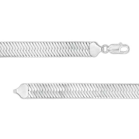 Made in Italy 120 Gauge Solid Herringbone Chain Necklace in Sterling Silver – 20"