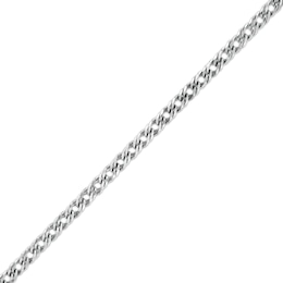 Made in Italy 080 Gauge Solid Double Curb Chain Bracelet in Sterling Silver – 7.5&quot;