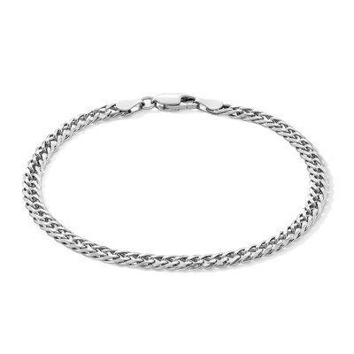 Made in Italy 080 Gauge Solid Double Curb Chain Bracelet in Sterling Silver – 7.5"
