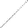 Thumbnail Image 1 of Made in Italy 210 Gauge Solid Curb Chain and Heart Outline Alternating Bracelet in Sterling Silver - 8&quot;