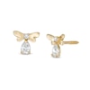 Thumbnail Image 0 of Child's Cubic Zirconia Dragonfly Drop Earrings in 10K Gold