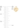 Thumbnail Image 2 of Child's Cubic Zirconia Heart-Shaped Lock Stud Earrings in 10K Gold