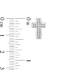Cubic Zirconia Cross Stud Earrings in Sterling Silver
