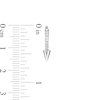 Thumbnail Image 2 of Cubic Zirconia Spike Huggie Hoop Earrings in Sterling Silver