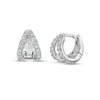 Thumbnail Image 1 of Cubic Zirconia Split Huggie Hoop Earrings in Sterling Silver