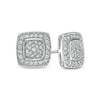 Thumbnail Image 1 of Cubic Zirconia Composite Cushion-Shaped Frame Stud Earrings in Sterling Silver