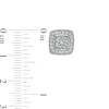 Thumbnail Image 2 of Cubic Zirconia Composite Cushion-Shaped Frame Stud Earrings in Sterling Silver