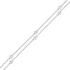 Thumbnail Image 1 of Cubic Zirconia Star Station Double Strand Anklet in Sterling Silver - 10"