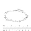 Thumbnail Image 2 of Cubic Zirconia Star Station Double Strand Anklet in Sterling Silver - 10"