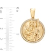 Thumbnail Image 2 of Cubic Zirconia Frame San Judas Medallion Necklace Charm in 10K Gold