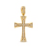 Thumbnail Image 1 of Cubic Zirconia Vintage-Style Cross Necklace Charm in 10K Gold