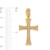 Thumbnail Image 2 of Cubic Zirconia Vintage-Style Cross Necklace Charm in 10K Gold