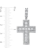 Thumbnail Image 2 of Cubic Zirconia Frame Cross Necklace Charm in Sterling Silver