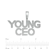 Thumbnail Image 2 of Cubic Zirconia "YOUNG CEO" Necklace Charm in Sterling Silver