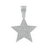 Thumbnail Image 0 of Cubic Zirconia Layered Star Necklace Charm in Solid Sterling Silver