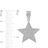 Thumbnail Image 1 of Cubic Zirconia Layered Star Necklace Charm in Solid Sterling Silver