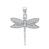 Thumbnail Image 1 of Cubic Zirconia Vintage-Style Dragonfly Necklace Charm in Sterling Silver