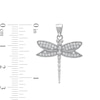 Thumbnail Image 2 of Cubic Zirconia Vintage-Style Dragonfly Necklace Charm in Sterling Silver