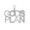 Thumbnail Image 1 of Cubic Zirconia "GOD'S PLAN" Necklace Charm in Sterling Silver
