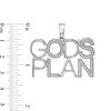 Thumbnail Image 2 of Cubic Zirconia "GOD'S PLAN" Necklace Charm in Sterling Silver