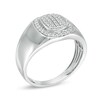 Composite Cubic Zirconia Square-Shaped Frame Ring in Sterling Silver