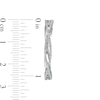 Thumbnail Image 2 of Cubic Zirconia Twist Hoop Earrings in Sterling Silver