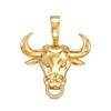 1/20 CT. T.W. Diamond Bull Head Necklace Charm in Sterling Silver with 14K Gold Plate