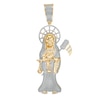 Thumbnail Image 1 of 1/15 CT. T.W. Diamond Santa Muerte Necklace Charm in Sterling Silver with 14K Gold Plate