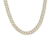 Thumbnail Image 0 of 1 CT. T.W. Diamond Cuban Link Chain Necklace in Sterling Silver with 14K Gold Plate – 22"