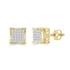 Thumbnail Image 0 of 1/6 CT. T.W. Composite Diamond Square Stud Earrings in 10K Gold