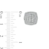 Thumbnail Image 1 of 3/4 CT. T.W. Composite Cushion Diamond Frame Stud Earrings in 10K Gold