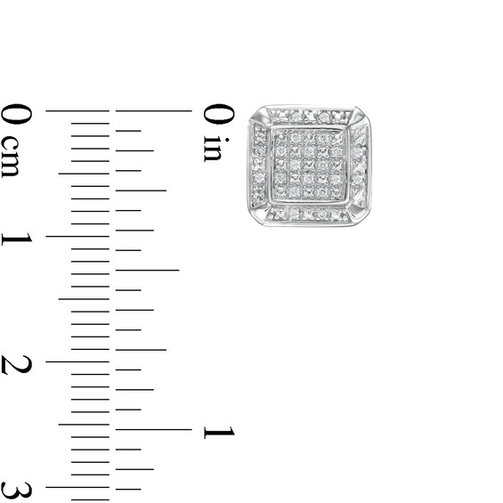 1/8 CT. T.W. Composite Diamond Frame Stud Earrings in Sterling Silver