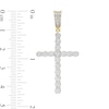 Thumbnail Image 1 of 1/5 CT. T.W. Diamond Cross Necklace Charm in 10K Gold