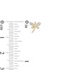 Thumbnail Image 2 of 1/20 CT. T.W. Diamond Dragonfly Stud Earrings in 10K Gold