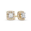 Thumbnail Image 1 of 1/6 CT. T.W. Diamond Square Frame Stud Earrings in 10K Gold