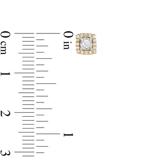 1/6 CT. T.W. Diamond Square Frame Stud Earrings in 10K Gold