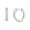 1/10 CT. T.W. Diamond Hearts Hoop Earrings in Sterling Silver