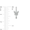Thumbnail Image 2 of 1/20 CT. T.W. Diamond Butterfly Huggie Hoop Earrings in Sterling Silver