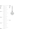 Thumbnail Image 2 of 1/10 CT. T.W. Diamond Heart Drop Earrings in Sterling Silver